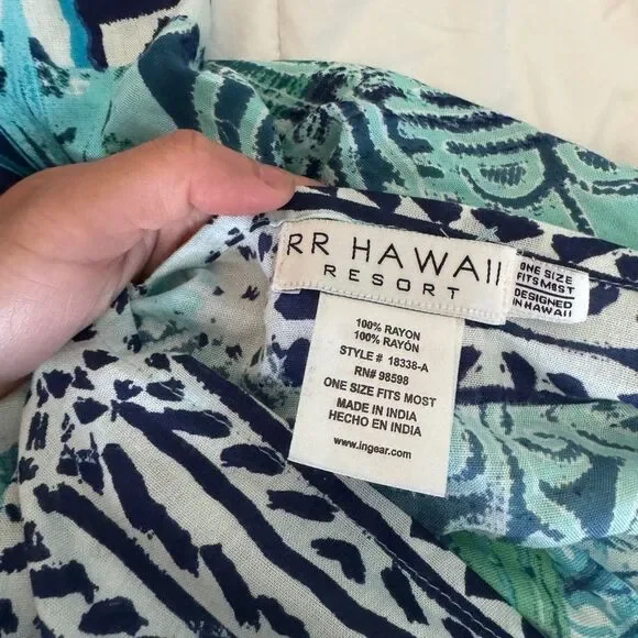 RR Hawaii Resort Multiway Dress One Size Rayon Halter Convertible Beach Cover Up - Picture 2 of 12